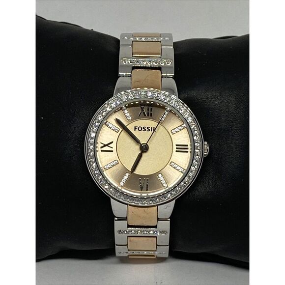 Fossil Virginia ES3405 Women's Stainless Steel Analog Quartz Wrist Watch XR889 - Picture 1 of 12